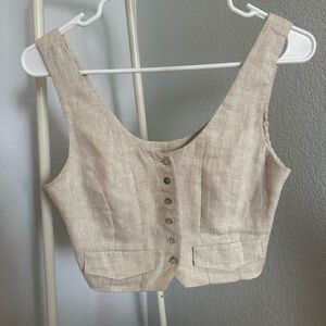 Sovere cropped linen vest